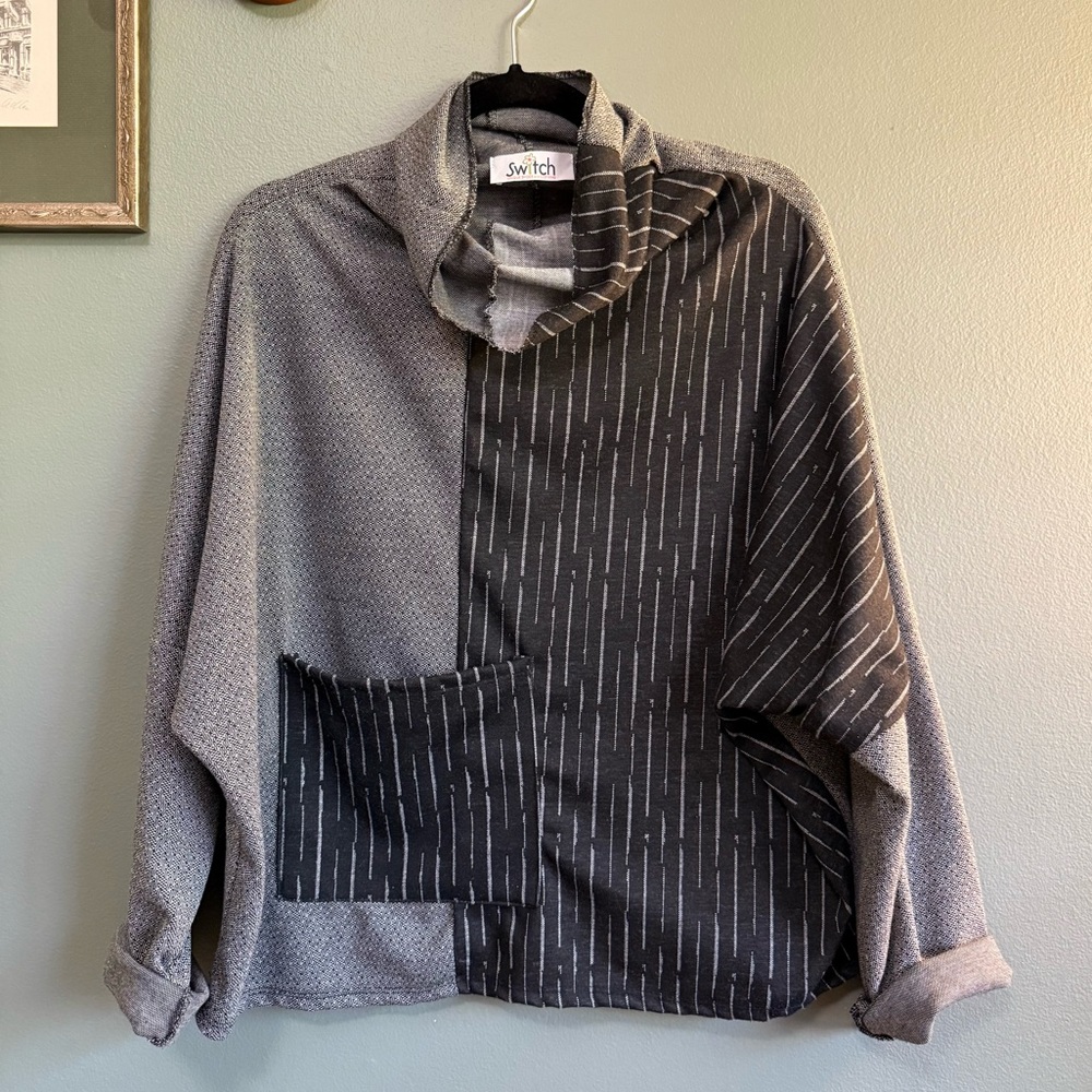 Boxy Colorblock Sweater Top